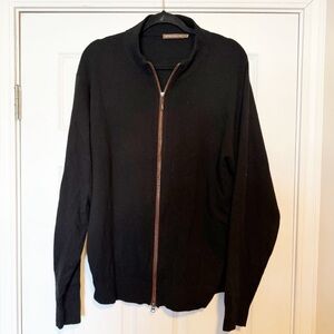 Peter Millar men’s wool, silk and cashmere blend zip lightweight sweater jacket